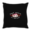April Peeking Out Baby Girl Throw Pillow