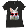 Easter Bunny Face Too Hip To Hop Ladies Fitted T-Shirt
