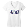 santa colorful glitter Women's V-Neck T-Shirt