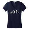 football evolution Women's V-Neck T-Shirt