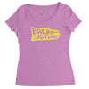 retro back to the future Women's Triblend Scoop T-shirt