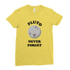 pluto never forget Ladies Fitted T-Shirt
