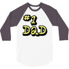new dad number one 1 dad 3/4 Sleeve Shirt