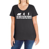 be nice to fat people bear chase funny pub joke Ladies Curvy T-Shirt