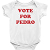 vote for pedro film retro napoleon classic sticker transfer iron on Baby Onesie
