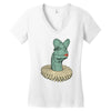 elizabethan dilophosaurus Women's V-Neck T-Shirt