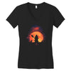 blood moon Women's V-Neck T-Shirt