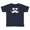 hipster glasses and moustache Toddler T-shirt