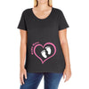 Custom baby girl name maternity design Ladies Curvy T-Shirt