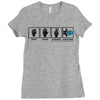 rock paper scissors hadouken Ladies Fitted T-Shirt