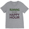 running is my happy hour V-Neck Tee