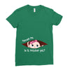 October Peeking Out Baby Girl Ladies Fitted T-Shirt