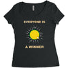 everyone is a winner Women's Triblend Scoop T-shirt