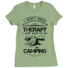 I Don't Need Therapy Just to Go Camping Ladies Fitted T-Shirt