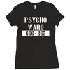 psycho ward  funny  fancy dress horror halloween mental health Ladies Fitted T-Shirt