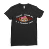 November Peeking Out Baby Girl Ladies Fitted T-Shirt