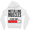 new installing muscle Zipper Hoodie
