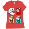 pac skull copy Ladies Fitted T-Shirt