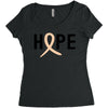 Hope Uterine Cancer Awareness Women's Triblend Scoop T-shirt