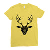poly deer black Ladies Fitted T-Shirt