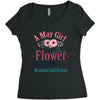 A May Girl Like A Flowers Women's Triblend Scoop T-shirt