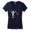 blackbeard's flag pirate edward teach Women's V-Neck T-Shirt
