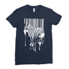 banksy street art zebra bar code Ladies Fitted T-Shirt