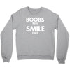 boobs real smile fake Crewneck Sweatshirt