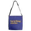 bowling sucks bowl team league club funny geek nerd sport pin tee shir Adjustable Strap Totes