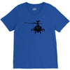 military attach helicopter gunship V-Neck Tee