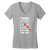 think outside the box Women's V-Neck T-Shirt