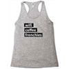 wifi, coffee, frenchies Racerback Tank