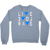 live love rave edm music house electro Crewneck Sweatshirt