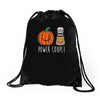 pumpkin spice Drawstring Bags