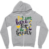 i'm just here for the beads Zipper Hoodie