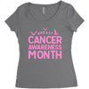 breast cancer awareness month Women's Triblend Scoop T-shirt