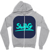 swag blu Zipper Hoodie