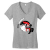samurai jack and aku yin yang Women's V-Neck T-Shirt