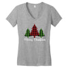 lumberjack tree merry christmas Women's V-Neck T-Shirt