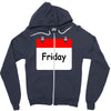 title of day of the week friday day of the week Zipper Hoodie