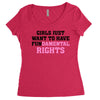 girls just want to have fundamental rights Women's Triblend Scoop T-shirt