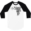 girl butterfly head 3/4 Sleeve Shirt