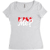 YOU WANT KISS ME Women's Triblend Scoop T-shirt