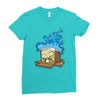 sticker box Ladies Fitted T-Shirt