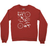 bicycle cyclopath bike hobby exploded Crewneck Sweatshirt