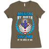 American by Birth Christian By the Grace of God Ladies Fitted T-Shirt