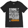 Strong Independent Motivated Aquarius V-Neck Tee