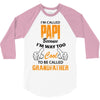 I'm Called Papi Because  I'm Way Too Cool To Be Called Grandfather 3/4 Sleeve Shirt