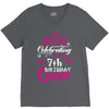 Celebrating With the 7th Birthday Queen V-Neck Tee