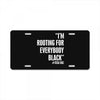 rooting for everybody t shirt. License Plate